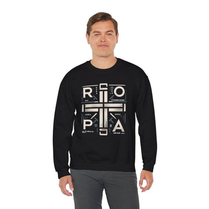 Eco-Friendly Graphic Crewneck Sweatshirt - R O P A  Cruz Design