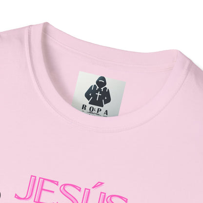 Pink lt of Unisex Softstyle T-Shirt - 'Jesús Maranatha Coming Soon' Spiritual Tee