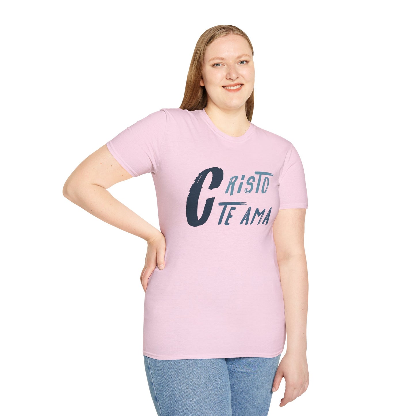 Unisex Softstyle T-Shirt - 'Cristo Te Ama' Inspirational Tee