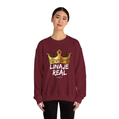 Crown Design Unisex Crewneck Sweatshirt - 'LINAJE REAL'