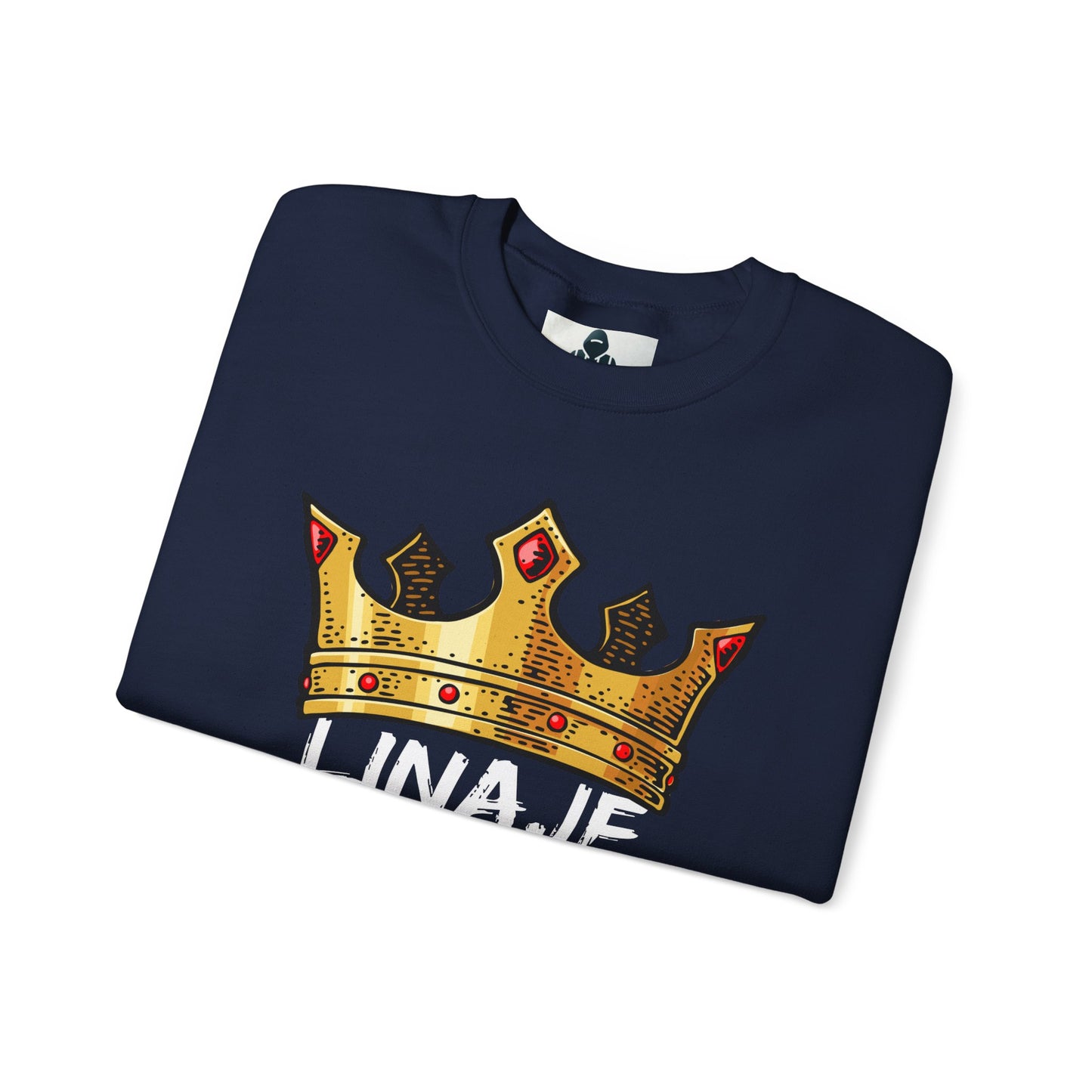 Crown Design Unisex Crewneck Sweatshirt - 'LINAJE REAL'
