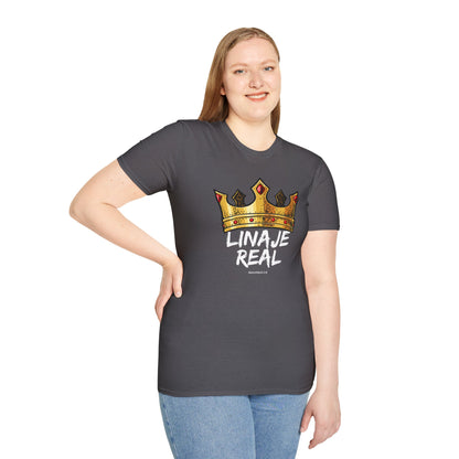 Unisex Softstyle T-Shirt - "Linaje Real" Crown Design - Perfect for Celebrations and Everyday Wear