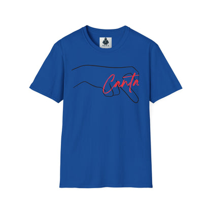 Minimalist Unisex Softstyle T-Shirt with Hand Design