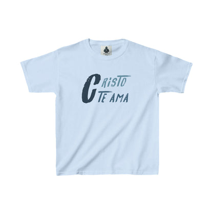 Kids Heavy Cotton™ Tee - Cristo Te Ama Shirt for Faith and Love