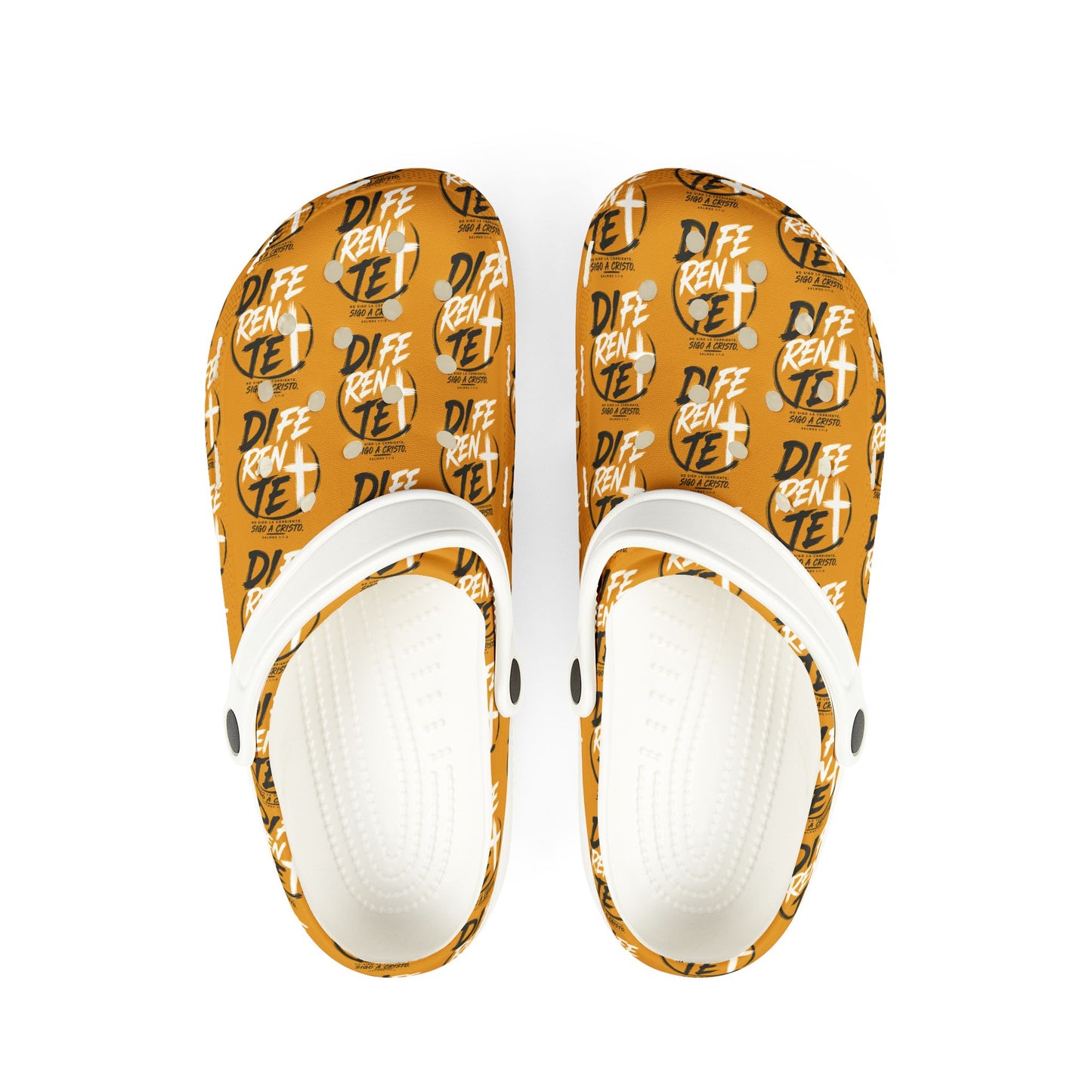 EVA Foam Clogs — All-Over "Different" Graphic Slip-On Shoes