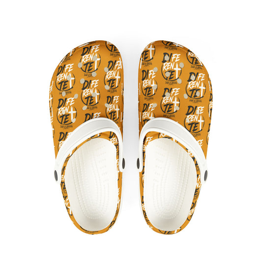 EVA Foam Clogs — All-Over "Different" Graphic Slip-On Shoes