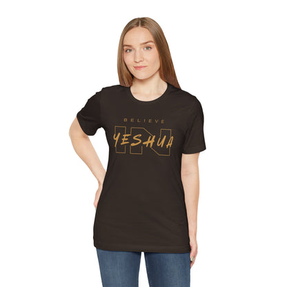 Unisex Short Sleeve Tee - 'Believe Yeshua' Inspirational Graphic Tee