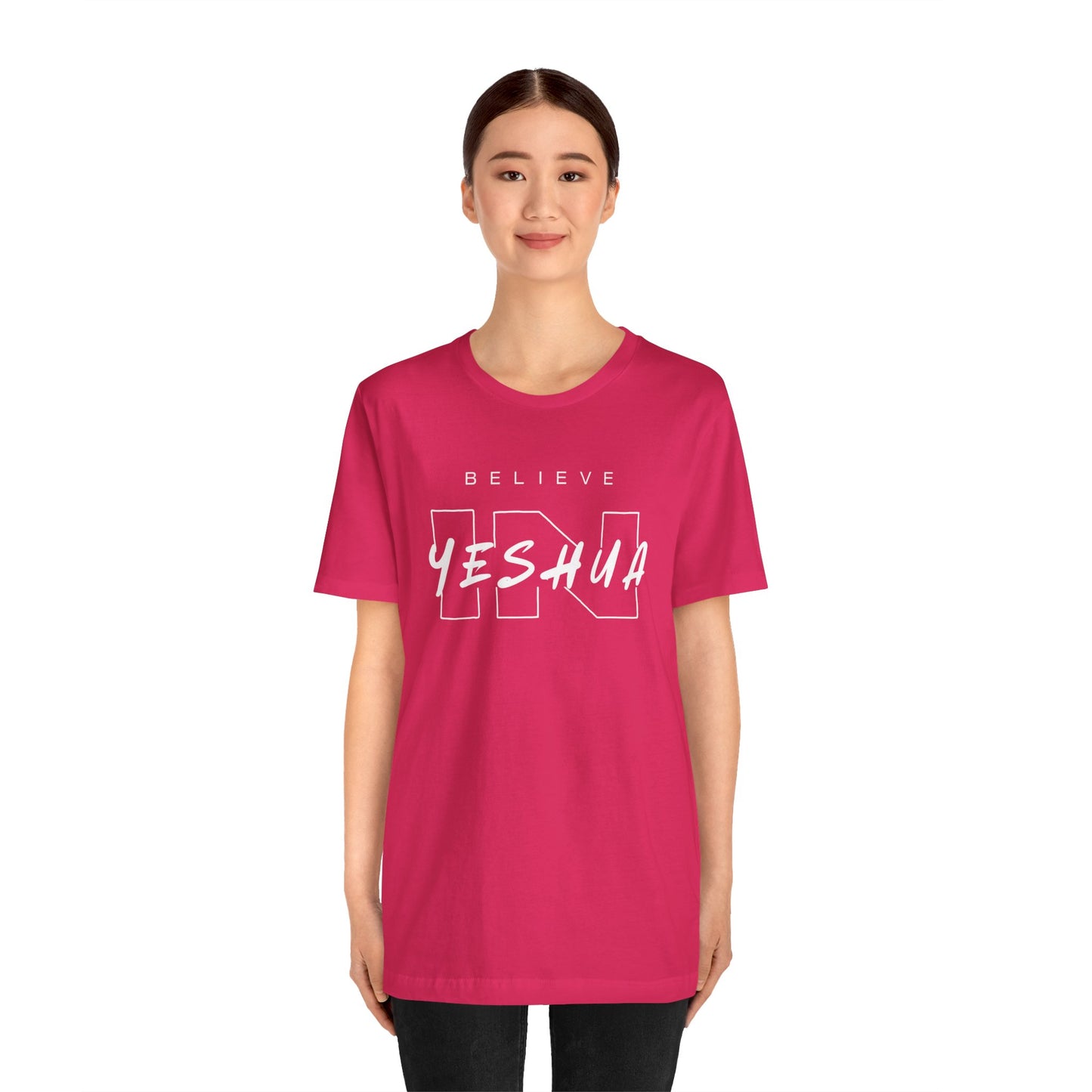 Unisex Short Sleeve Tee - 'Believe Yeshua' Inspirational Graphic Tee