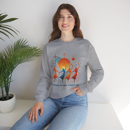 Danzando en cada Temporada Sweatshirt | Unisex Heavy Blend Crewneck with Colorful Dance Design