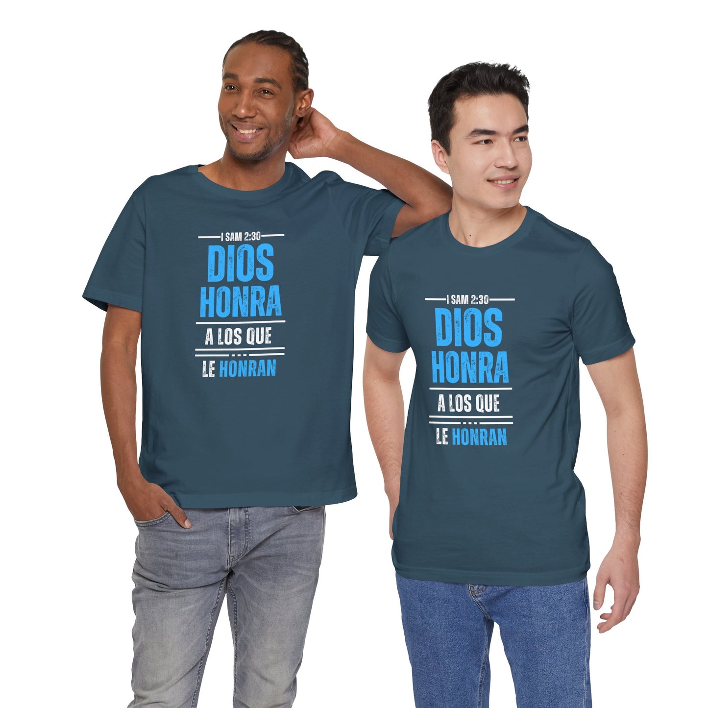 Inspirational Unisex Jersey Tee - "Dios Honra a los Que Le Honran"