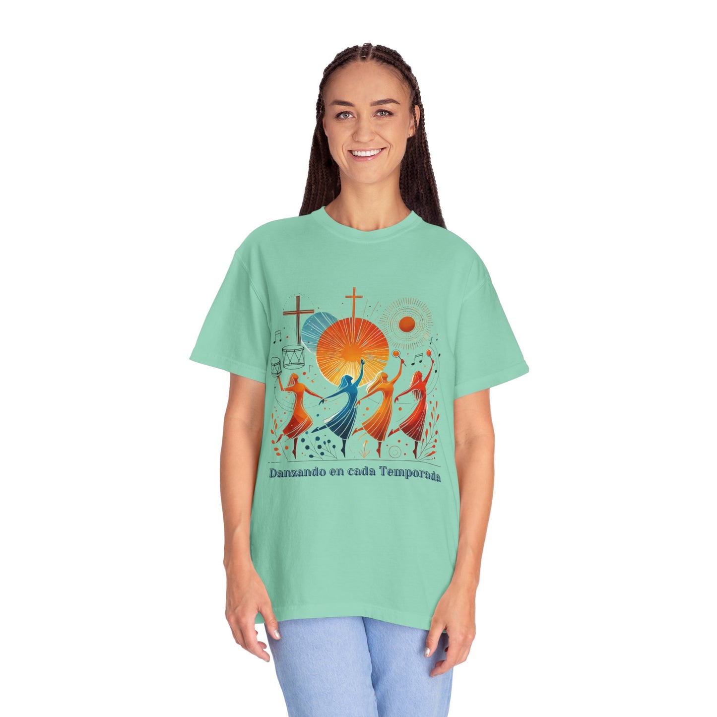 Unisex Garment-Dyed T-Shirt, Dance Design Tee, Seasonal Celebration Shirt, Gift for Dance Lovers, Festival Apparel