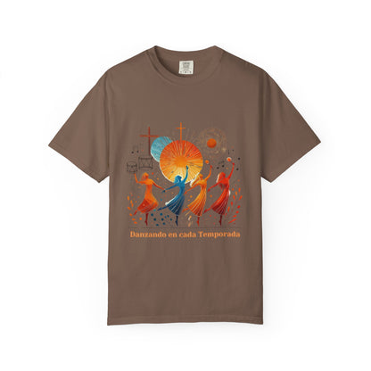 Unisex Garment-Dyed T-Shirt, Dance Design Tee, Seasonal Celebration Shirt, Gift for Dance Lovers, Festival Apparel