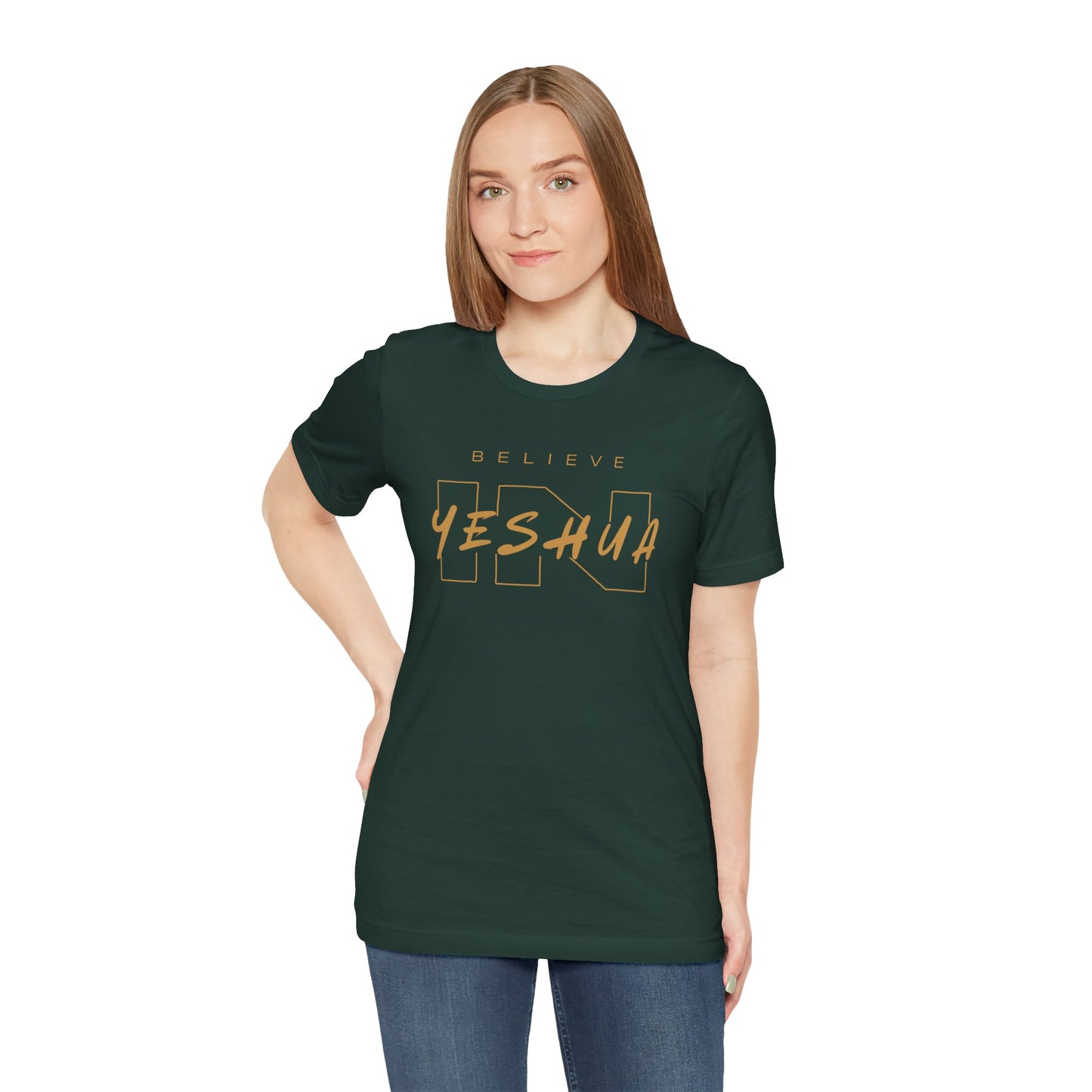 Unisex Short Sleeve Tee - 'Believe Yeshua' Inspirational Graphic Tee