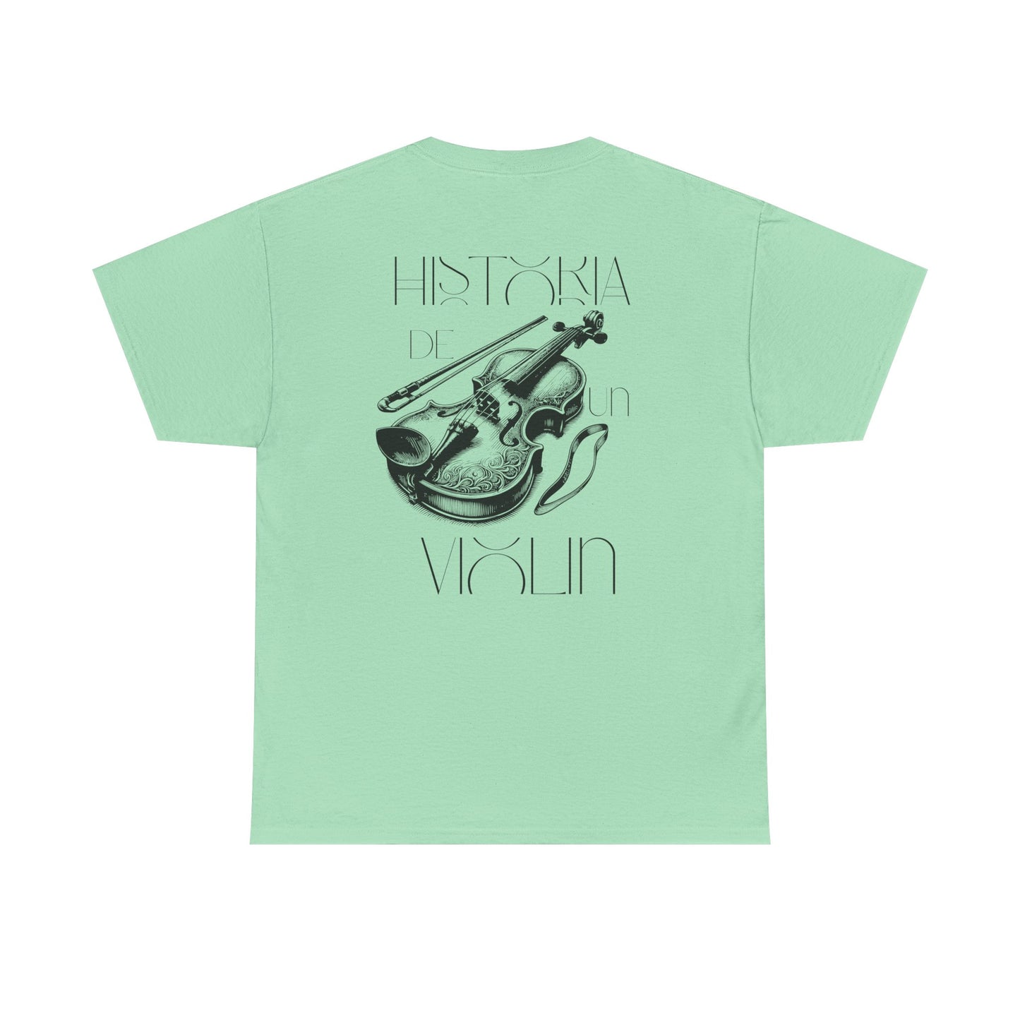 (Ropa Ft Hector David) Vintage Violin Graphic Tee, Unisex Cotton T-Shirt, Retro Violin Art, Perfect for Musicians, Music Lover Gift,