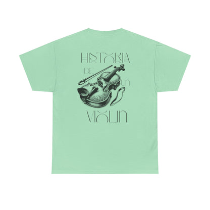 (Ropa Ft Hector David) Vintage Violin Graphic Tee, Unisex Cotton T-Shirt, Retro Violin Art, Perfect for Musicians, Music Lover Gift,