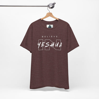 Unisex Short Sleeve Tee - 'Believe Yeshua' Inspirational Graphic Tee