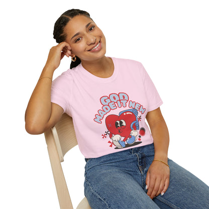 God Made New Unisex Softstyle T-Shirt - Fun & Playful Graphic Tee