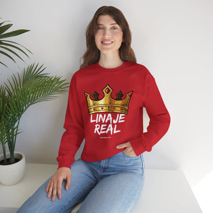 Crown Design Unisex Crewneck Sweatshirt - 'LINAJE REAL'