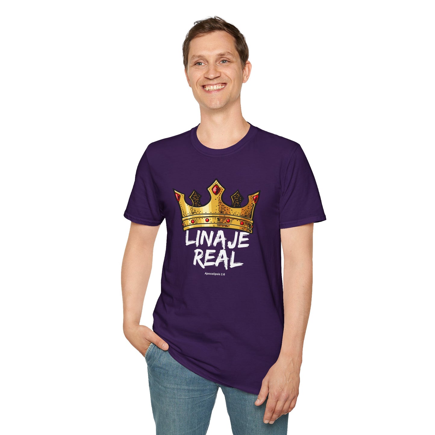 Unisex Softstyle T-Shirt - "Linaje Real" Crown Design - Perfect for Celebrations and Everyday Wear