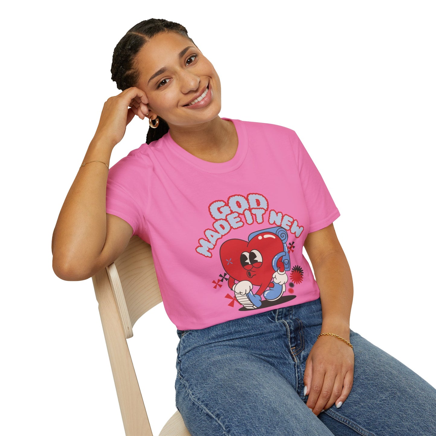 God Made New Unisex Softstyle T-Shirt - Fun & Playful Graphic Tee
