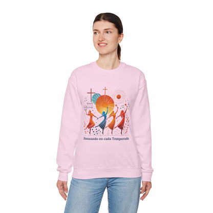 Danzando en cada Temporada Sweatshirt | Unisex Heavy Blend Crewneck with Colorful Dance Design