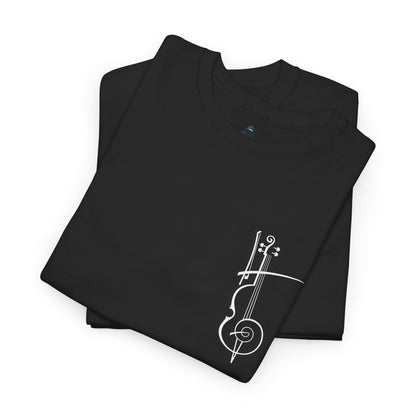 (Ropa Ft Hector David) Vintage Violin Graphic Tee, Unisex Cotton T-Shirt, Retro Violin Art, Perfect for Musicians, Music Lover Gift,