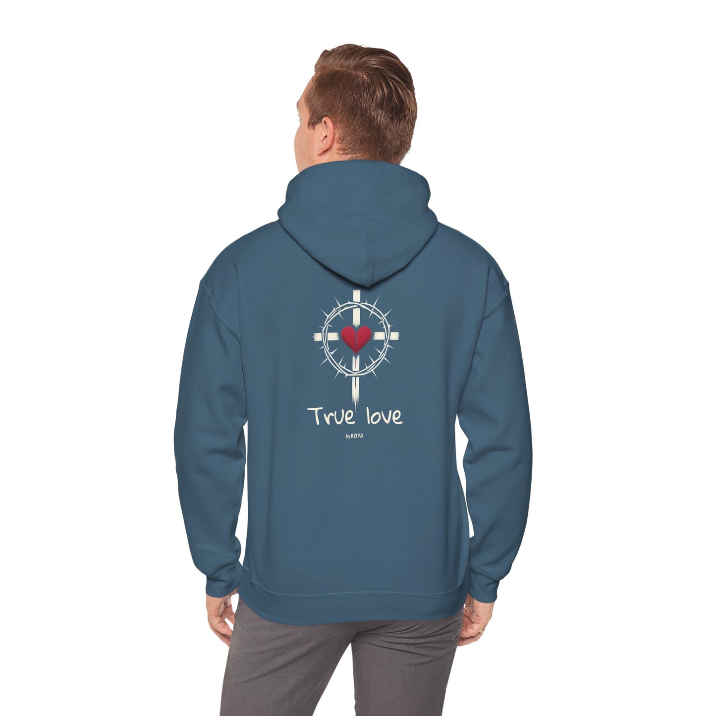 True Love Hoodie - Cozy Unisex Sweatshirt, Heart Design Gift, Valentine's Day Apparel, Casual Love Wear, Everyday Comfort