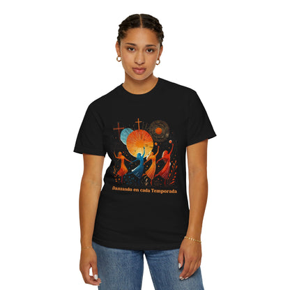Unisex Garment-Dyed T-Shirt, Dance Design Tee, Seasonal Celebration Shirt, Gift for Dance Lovers, Festival Apparel