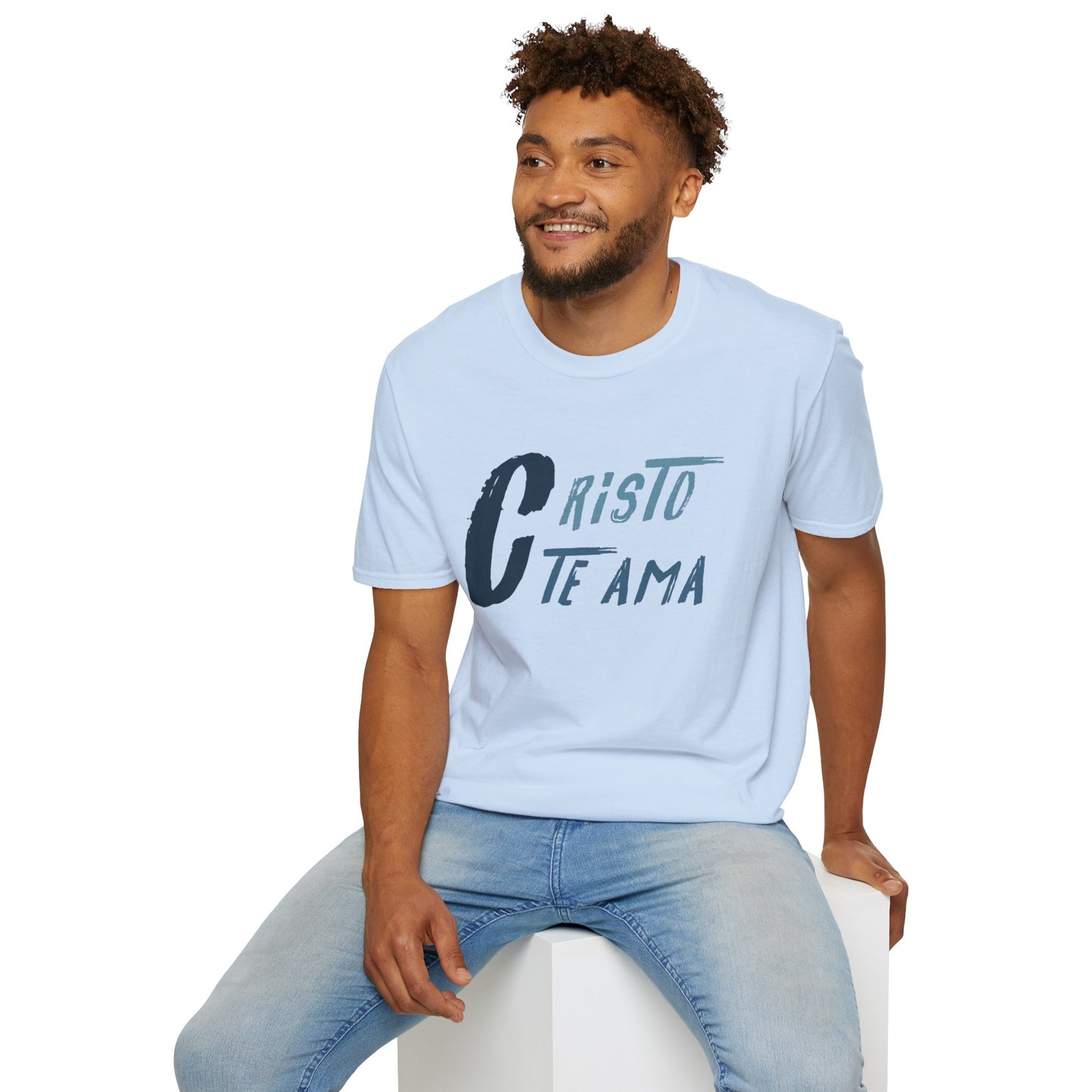 Unisex Softstyle T-Shirt - 'Cristo Te Ama' Inspirational Tee