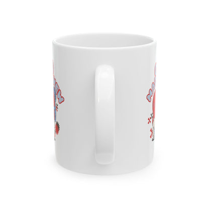 Playful Ceramic Mug - Unique Design for Coffee Lovers