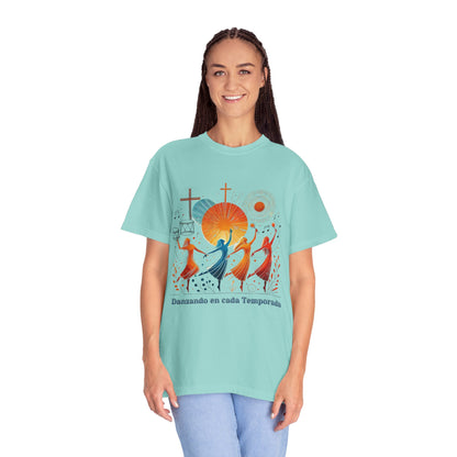 Unisex Garment-Dyed T-Shirt, Dance Design Tee, Seasonal Celebration Shirt, Gift for Dance Lovers, Festival Apparel
