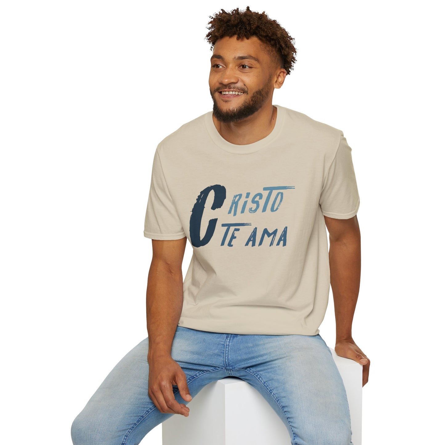 Unisex Softstyle T-Shirt - 'Cristo Te Ama' Inspirational Tee