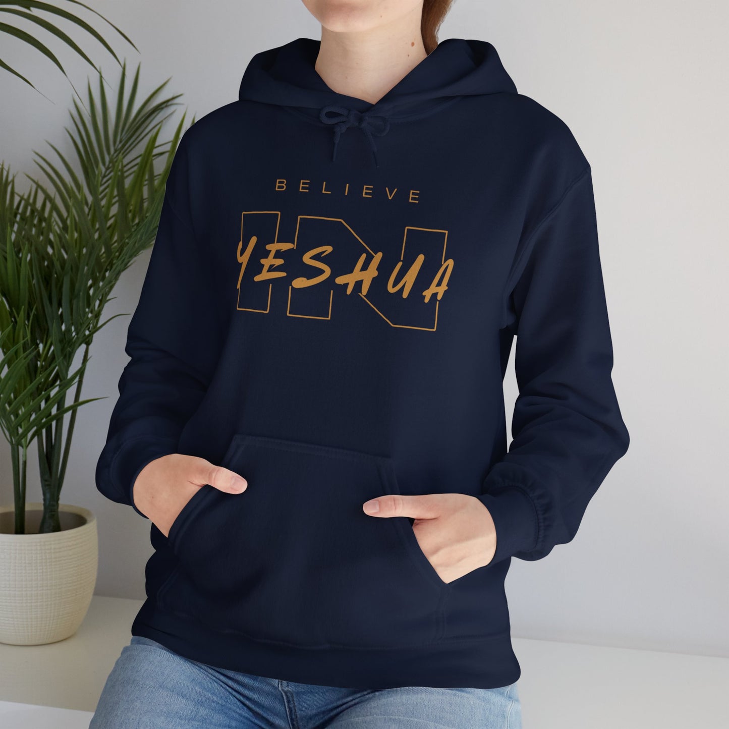 Unisex Heavy Blend™ Hooded Sweatshirt - 'Believe Yeshua' Inspirational Hoodie