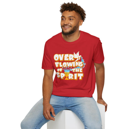 Overflowing of the Spirit Unisex Softstyle T-Shirt - Inspirational Graphic Tee for Everyday Wear