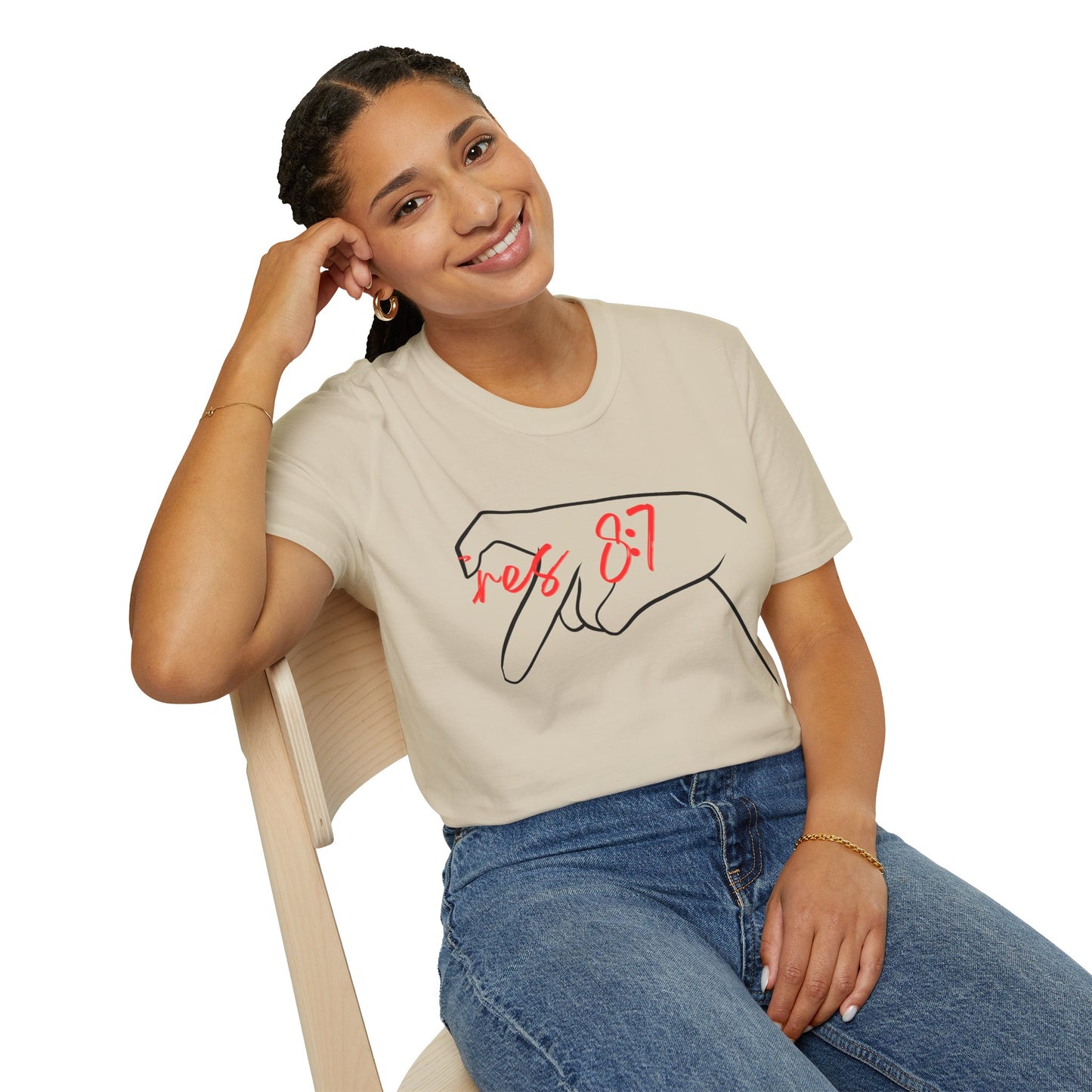 Unisex Softstyle T-Shirt with 'rez 87' Graphic - Casual Streetwear Tee