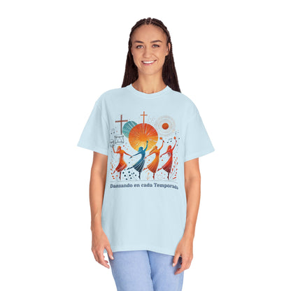 Unisex Garment-Dyed T-Shirt, Dance Design Tee, Seasonal Celebration Shirt, Gift for Dance Lovers, Festival Apparel