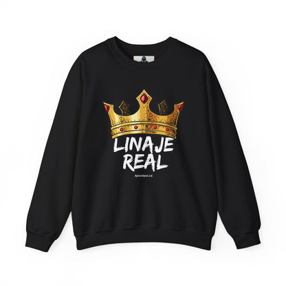 Crown Design Unisex Crewneck Sweatshirt - 'LINAJE REAL'