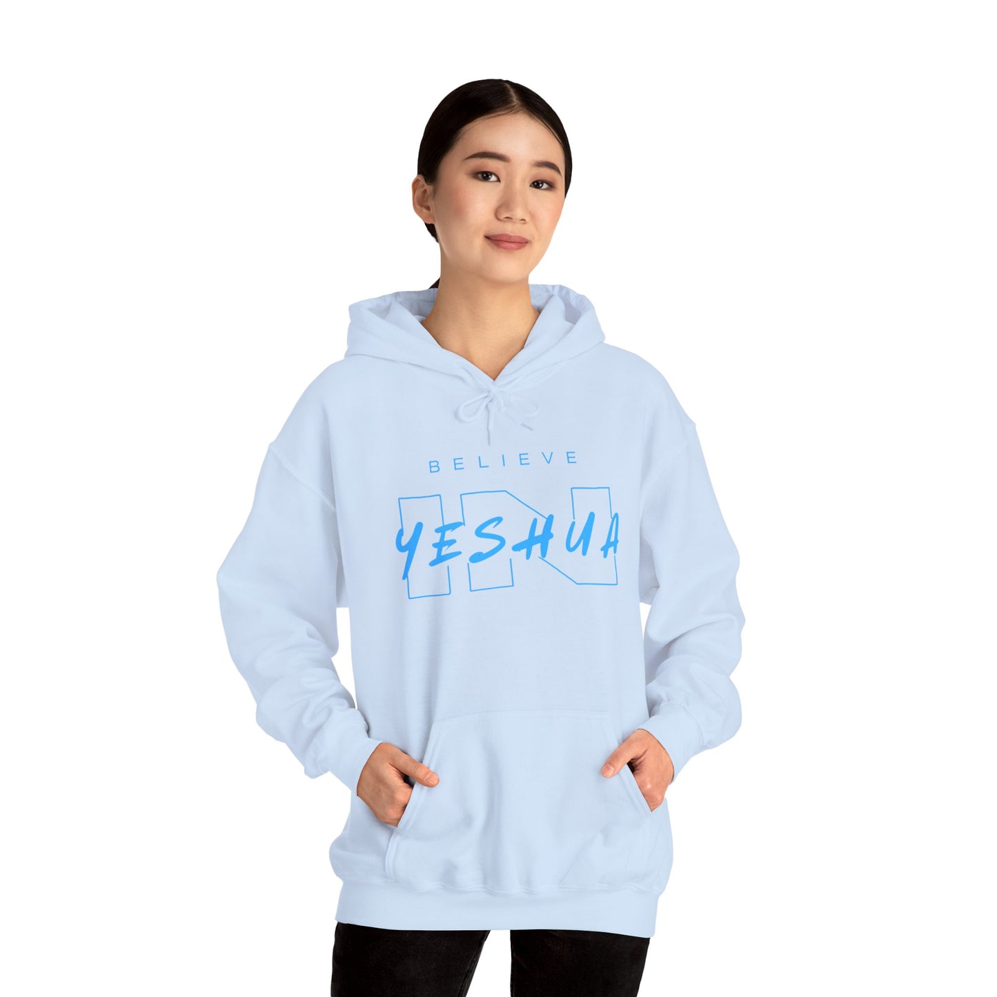Unisex Heavy Blend™ Hooded Sweatshirt - 'Believe Yeshua' Inspirational Hoodie