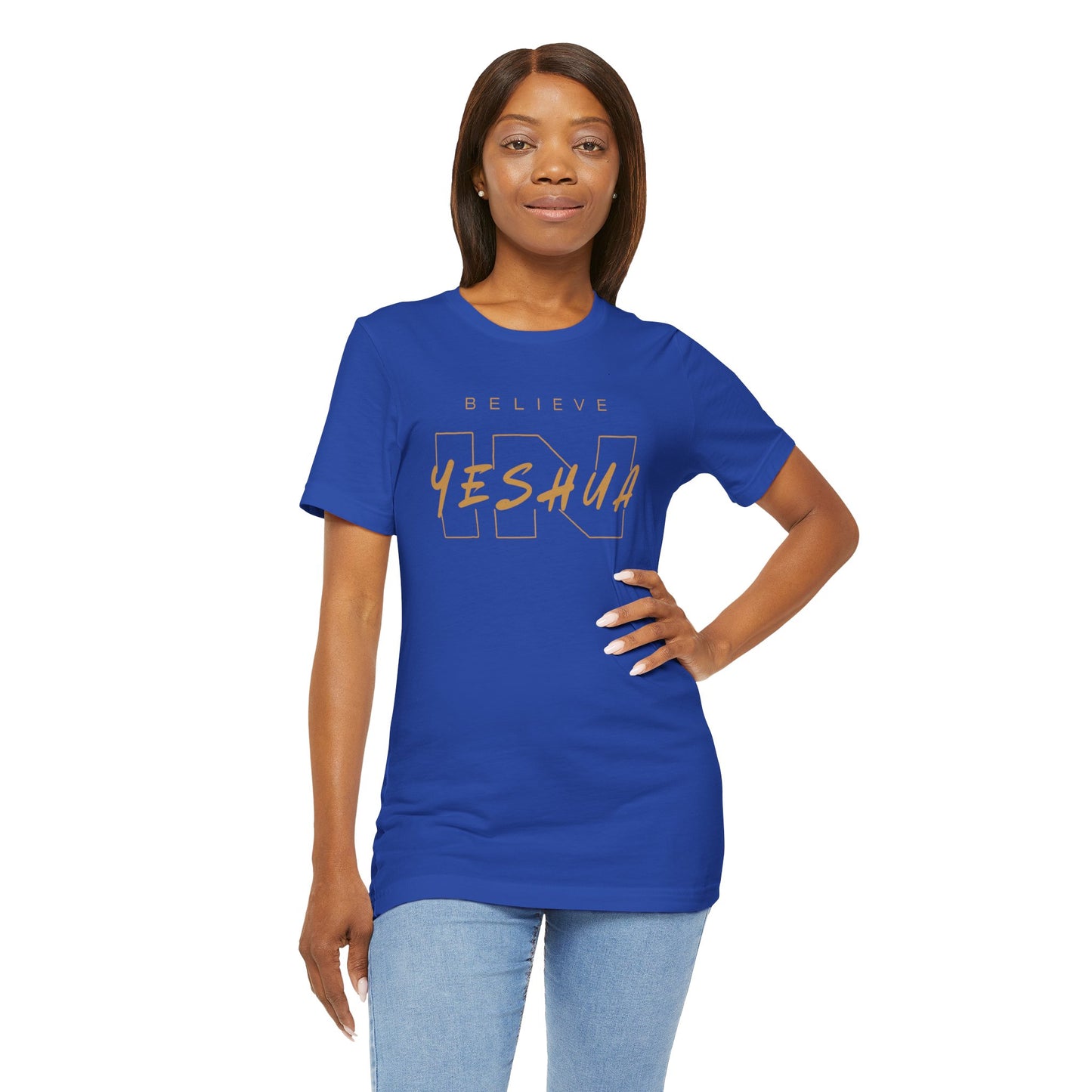Unisex Short Sleeve Tee - 'Believe Yeshua' Inspirational Graphic Tee