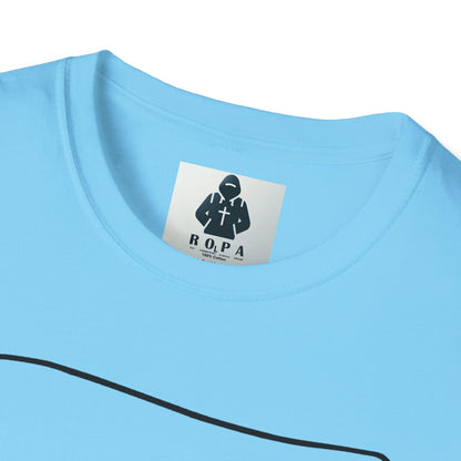 Minimalist Unisex Softstyle T-Shirt with Hand Design