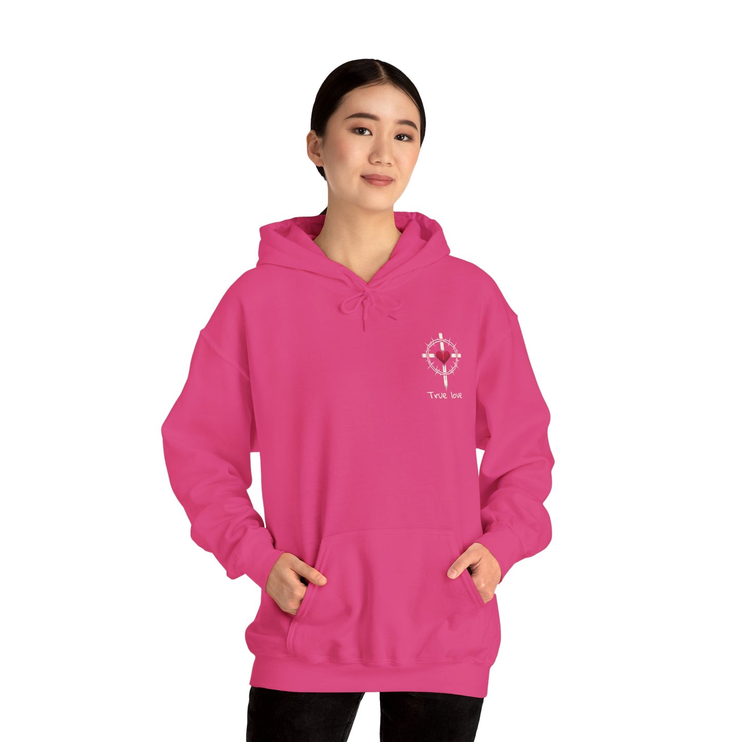 True Love Hoodie - Cozy Unisex Sweatshirt, Heart Design Gift, Valentine's Day Apparel, Casual Love Wear, Everyday Comfort