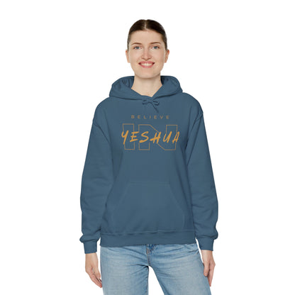 Unisex Heavy Blend™ Hooded Sweatshirt - 'Believe Yeshua' Inspirational Hoodie