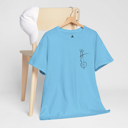 (Ropa Ft Hector David) Vintage Violin Graphic Tee, Unisex Cotton T-Shirt, Retro Violin Art, Perfect for Musicians, Music Lover Gift,