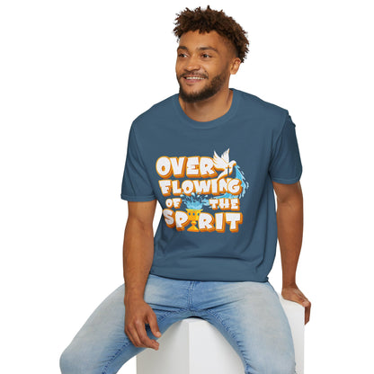 Overflowing of the Spirit Unisex Softstyle T-Shirt - Inspirational Graphic Tee for Everyday Wear
