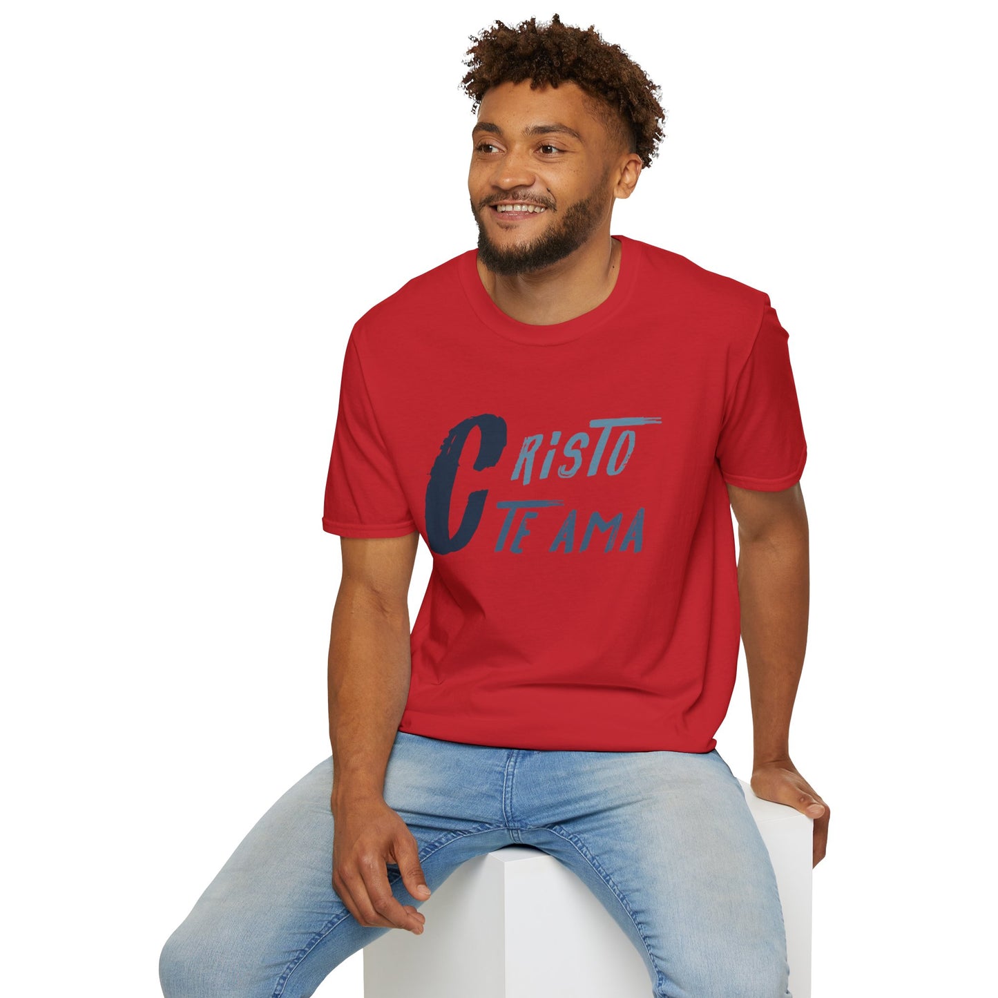 Unisex Softstyle T-Shirt - 'Cristo Te Ama' Inspirational Tee