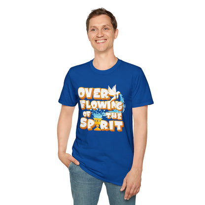 Overflowing of the Spirit Unisex Softstyle T-Shirt - Inspirational Graphic Tee for Everyday Wear
