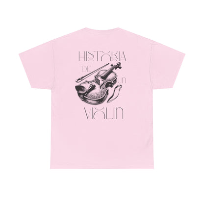 (Ropa Ft Hector David) Vintage Violin Graphic Tee, Unisex Cotton T-Shirt, Retro Violin Art, Perfect for Musicians, Music Lover Gift,