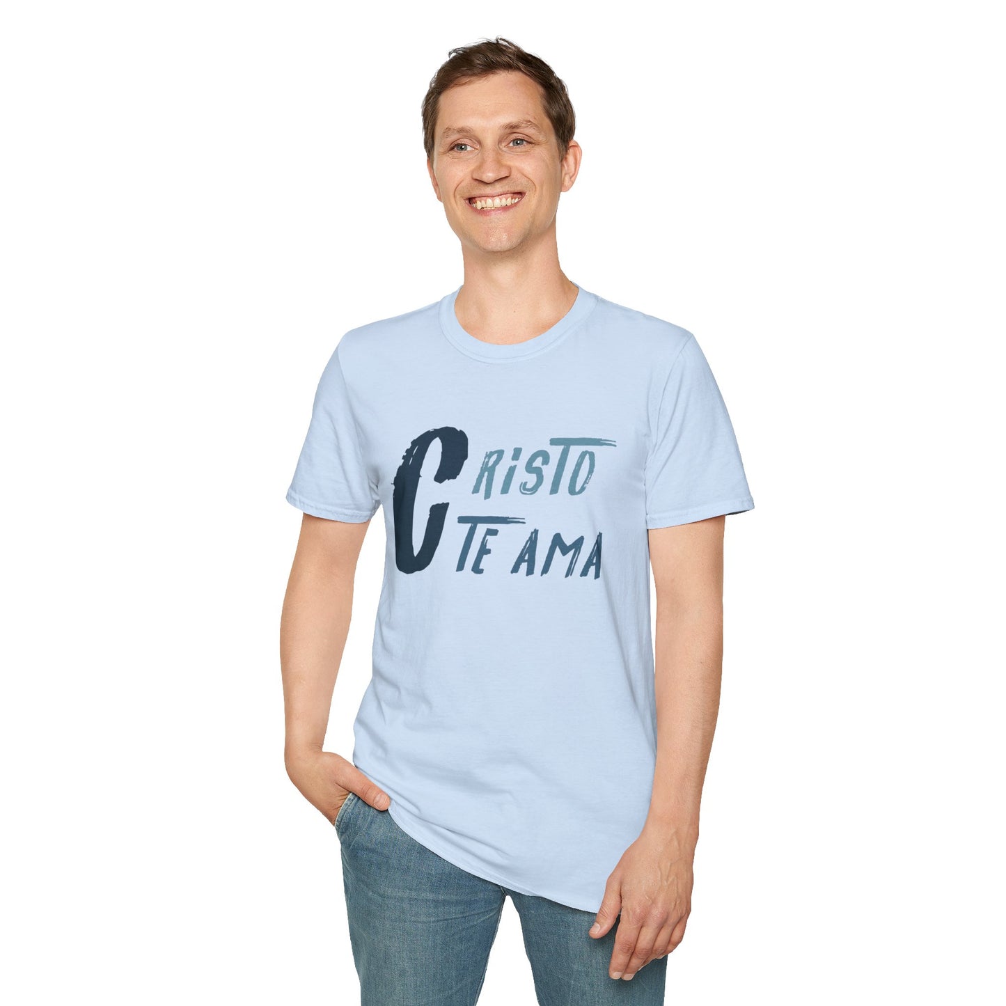 Unisex Softstyle T-Shirt - 'Cristo Te Ama' Inspirational Tee