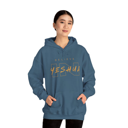 Unisex Heavy Blend™ Hooded Sweatshirt - 'Believe Yeshua' Inspirational Hoodie