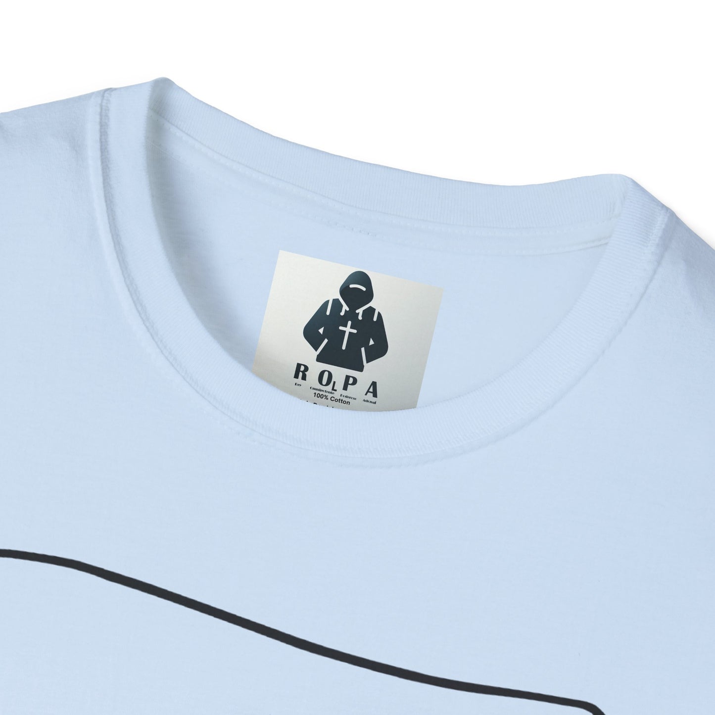 Minimalist Unisex Softstyle T-Shirt with Hand Design